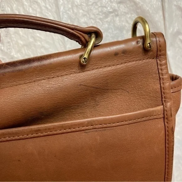 Coach vintage English tan leather reissue Willis bag 0 9927 - Picture 10 of 14